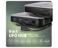Axagon HMC-UFO USB-C 10Gbps UFO 9in1 hub - 1485462 - zdjęcie 2